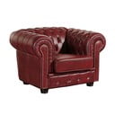 Crvena kožna fotelja Max Winzer Norwin
