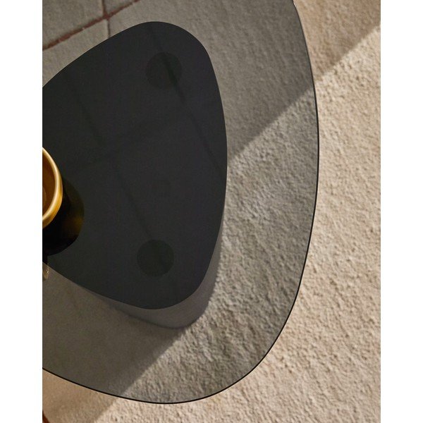 Pomoćni stol sa staklenom pločom stola 47x48 cm Olir – Kave Home-image-2
