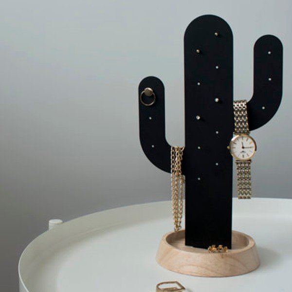 Crni stalak za nakit Qualy &amp; CO Cactus-image-1