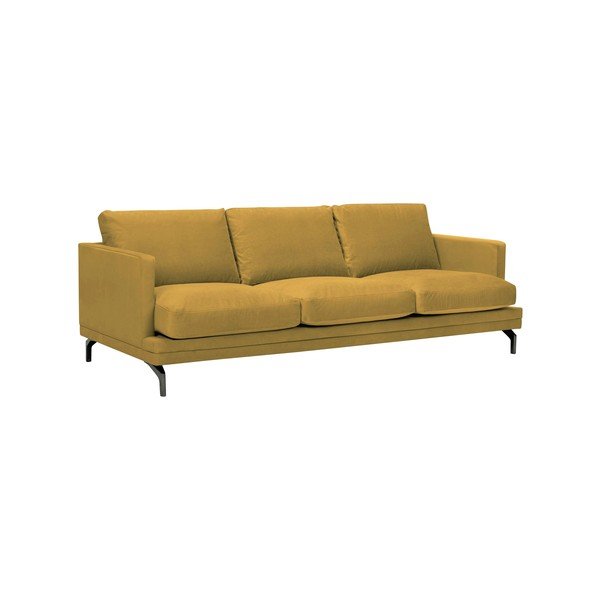 Žuta sofa s bazom u crnoj boji Windsor &amp; Co Sofas Jupiter-image-1