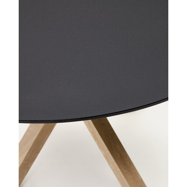 Okrugao blagovaonski stol sa staklenom pločom stola ø 120 cm Argo – Kave Home-image-3