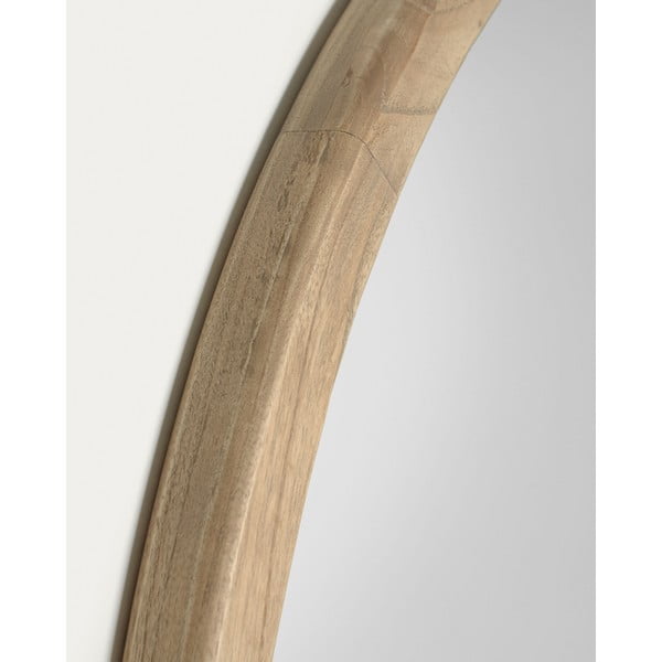 Zidno ogledalo s okvirom od masivnog drveta ø 80 cm Alum – Kave Home-image-4