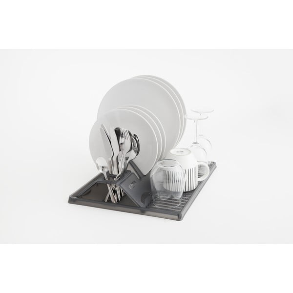 Tamno sivi sklopivi ocjeđivač za suđe Space - Rotho-image-4