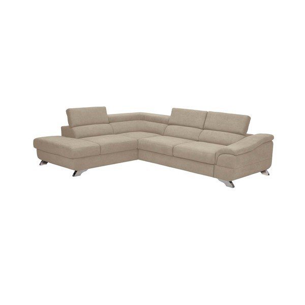 Smeđe-siva kutna sofa na razvlačenje s baršunastim pokrivačem Windsor &amp; Co Sofas Gamma, lijevi kut-image-2