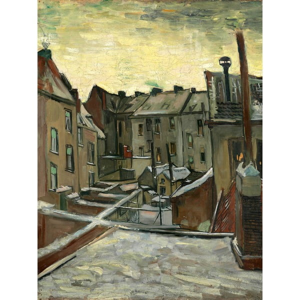 Slika reprodukcija 30x40 cm Houses Seen from the Back, Vincent van Gogh  – Fedkolor