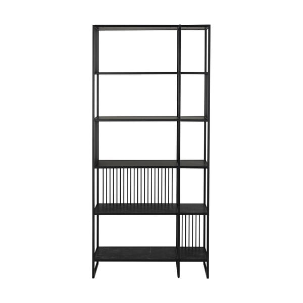 Crna biblioteka u kamenom dekoru 85x185 cm Strington – Actona