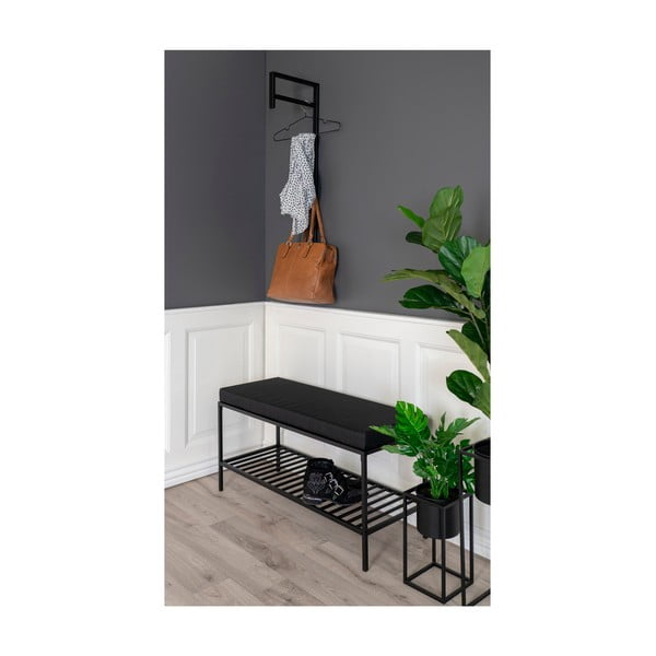 Crna metalna zidna vješalica Trento – House Nordic-image-4