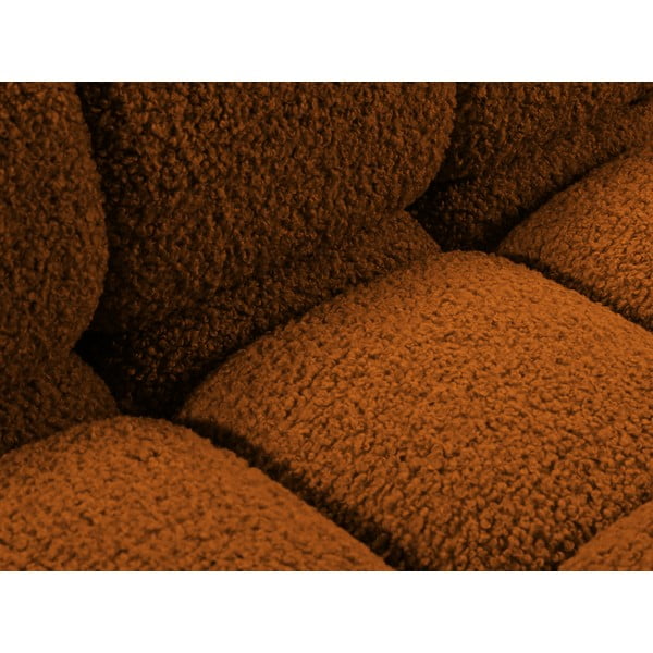 Narančasta modularna sjedeća garnitura od bouclé tkanine (srednji modul ) Bellis – Micadoni Home-image-1
