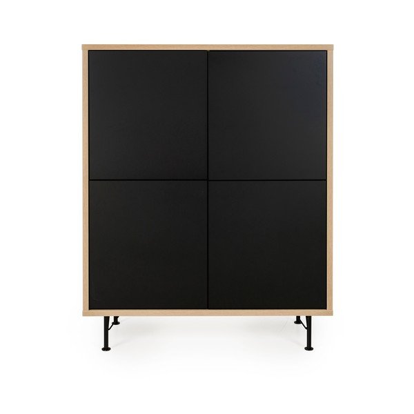 Crna komoda Tenzo Flow, 111 x 137 cm