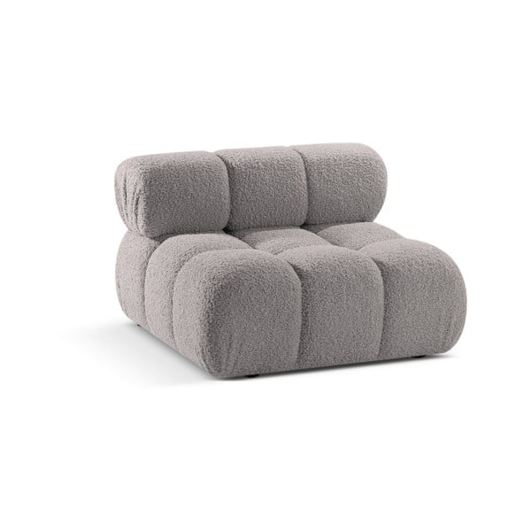 Svijetlo siva modularna sjedeća garnitura od bouclé tkanine (srednji modul ) Bellis – Micadoni Home-image-3