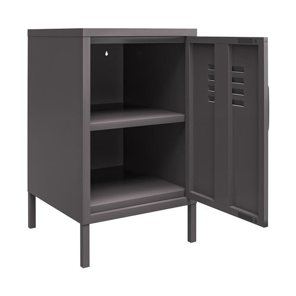 Sivi metalni noćni ormarić Bradford – Støraa-image-2