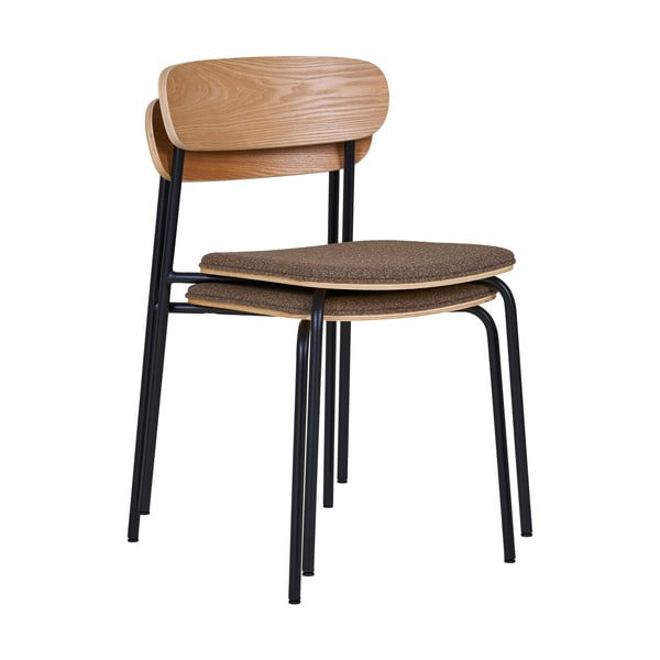 Crna/smeđa sklopiva blagovaonska stolica u dekoru jasena Estepona – House Nordic-image-4