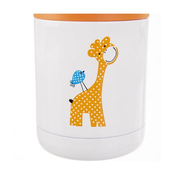 Bijela/narančasta dječja termosica 480 ml Žirafa – Orion-image-3