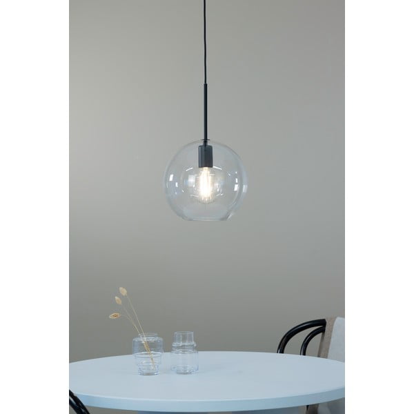 Crna visilica sa staklenim sjenilom 25x25 cm Patera - Markslöjd-image-1