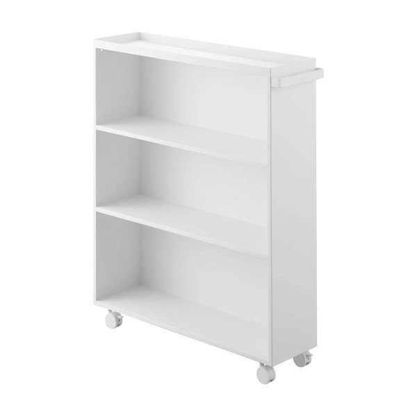 Bijeli metalni regal na kotačima 59x70x16 cm Tower – YAMAZAKI