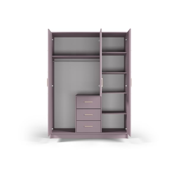 Ružičasti ormar s ogledalom 147x200 cm Burren - Cosmopolitan Design-image-4