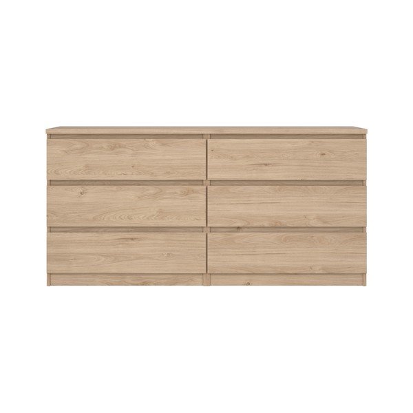 Komoda u dekoru hrasta u prirodnoj boji 154x76x50 cm Naia – Tvilum-image-3