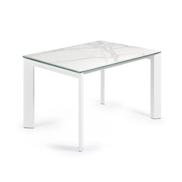 Proširiv blagovaonski stol s dodatnom pločom s pločom stola u mramornom dekoru 80x120 cm Axis – Kave Home