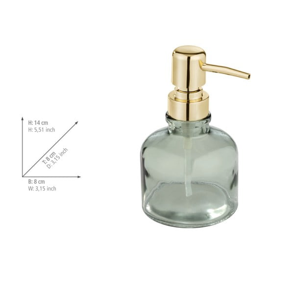 Mentol zeleni stakleni dozator sapuna 200 ml Atessa – Wenko-image-4