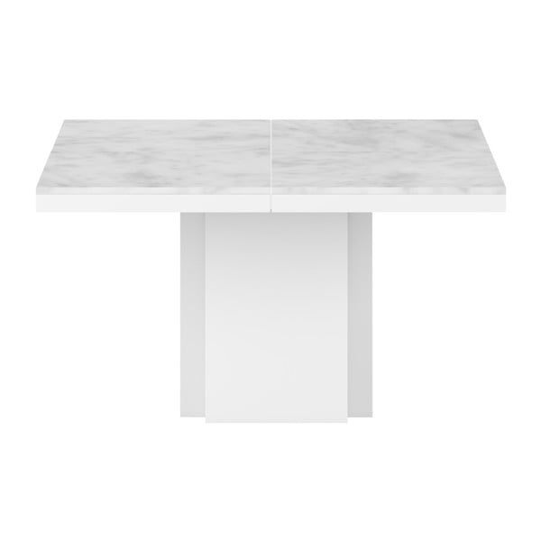 Bijeli blagovaonski stol s mramornom pločom TemaHome Dusk
