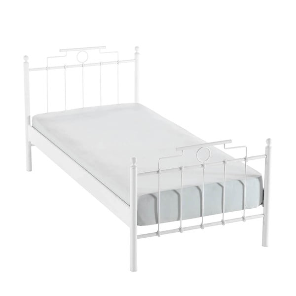 Bijeli metalni krevet s podnicom 120x200 cm Hatkus – Kalune Design