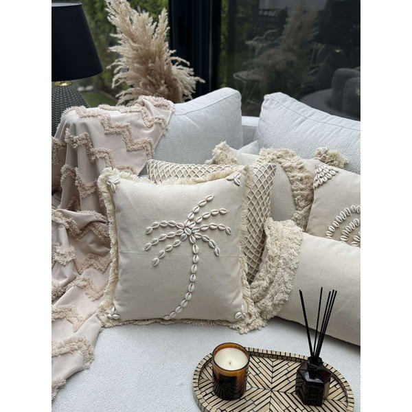 Pamučna ukrasna jastučnica 43x43 cm Seashells – Mioli Decor-image-2