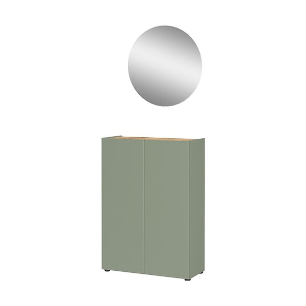 Svijetlo zeleni set za hodnik u dekoru hrasta 74x200x33 cm Alviano – Germania