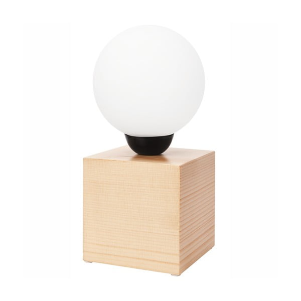Svjetlo smeđa stolna lampa (visina 25 cm) Emi – LAMKUR