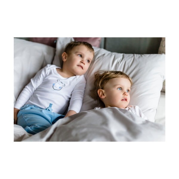 Svijetlo siva navlaka za poplun za bračni krevet/za produženi krevet od egipatskog pamuka 200x220 cm Perla – WeLoveBeds-image-2