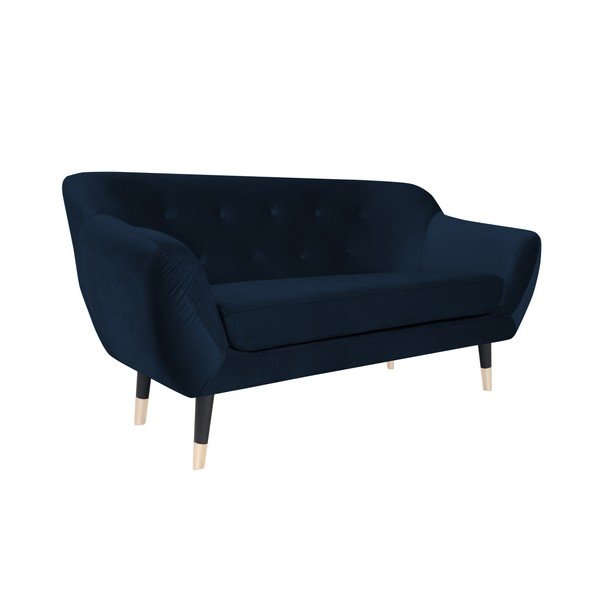 Tamnoplava sofa s crnim nogama Mazzini Sofas Amelie, 158 cm-image-2