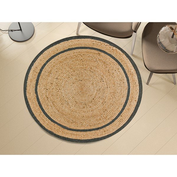 Sivo-u prirodnoj boji okrugli tepih ø 120 cm Mahon – Universal-image-1