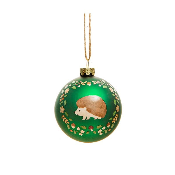 Stakleni ukras za božićno drvce Woodland Hedgehog – Sass & Belle