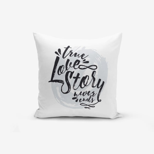 Pamučna navlaka za jastuke Minimalističke navlake za jastuke Love Story, 45 x 45 cm