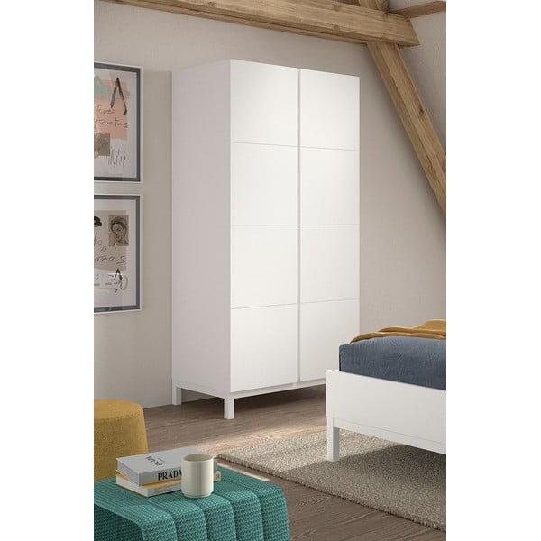 Bijela dječja garderoba 99x196x58 cm Eva – Vipack-image-1