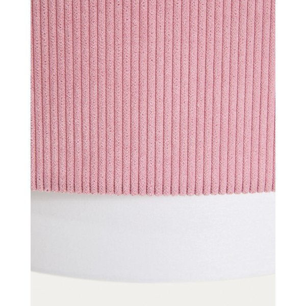 Bijela/svijetlo ružičasta dječja svjetiljka s tekstilnim sjenilom Bianella – Kave Home-image-4