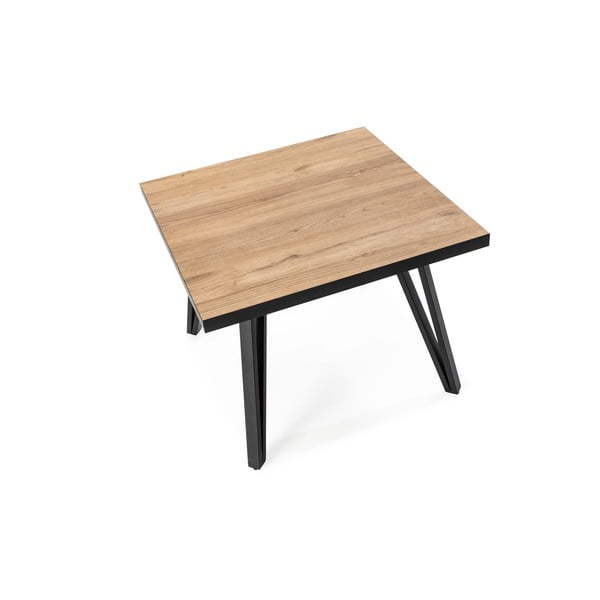 Crni/u prirodnoj boji stolić za kavu s pločom stola u dekoru hrasta 60x60 cm Sindi – Marckeric-image-3