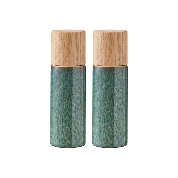 Zeleni keramički komplet mlinova za papar i sol 2 kom Gastro Green – Bitz