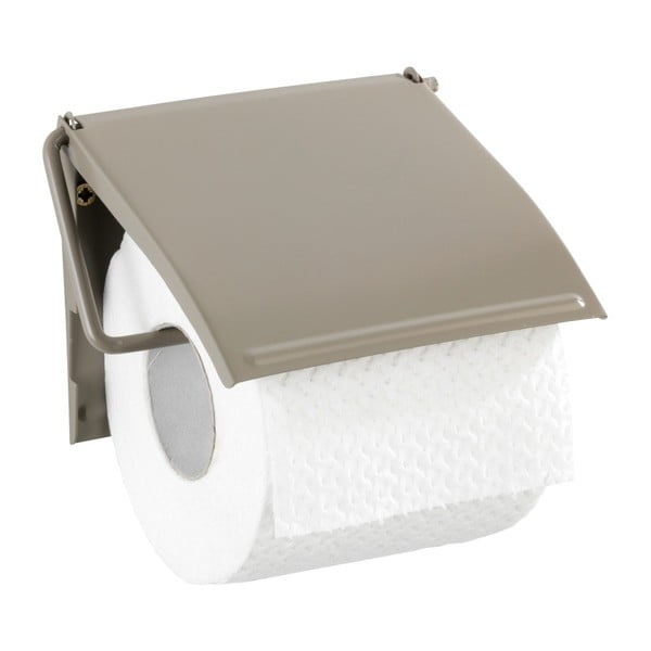 Smeđe-bež zidni držač za toaletni papir Wenko Cover
