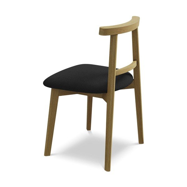 Crna blagovaonska stolica od masivnog drveta Ohelo – Makamii-image-3