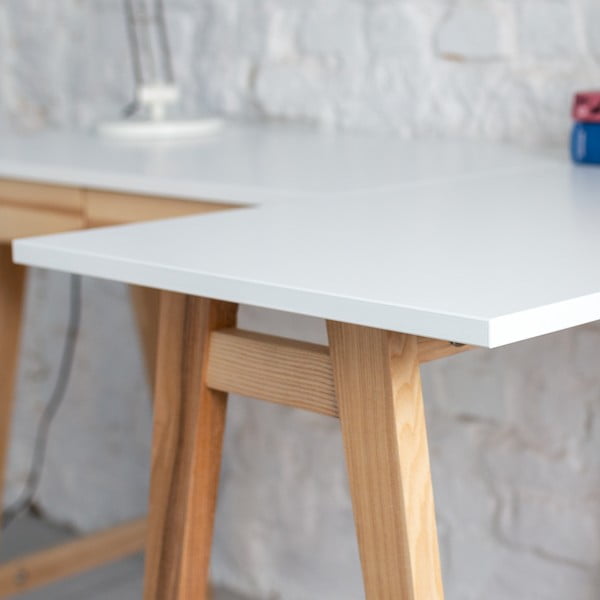 Radni stol s bijelom pločom 85x115 cm Luka - Ragaba-image-2