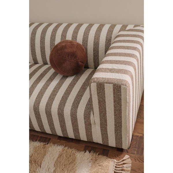 Smeđa/krem sofa od šenila 220 cm Lisa – Ellos Home-image-2