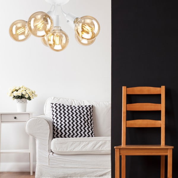 Bijela stropna svjetiljka bez sjenila Viggo – LAMKUR-image-2