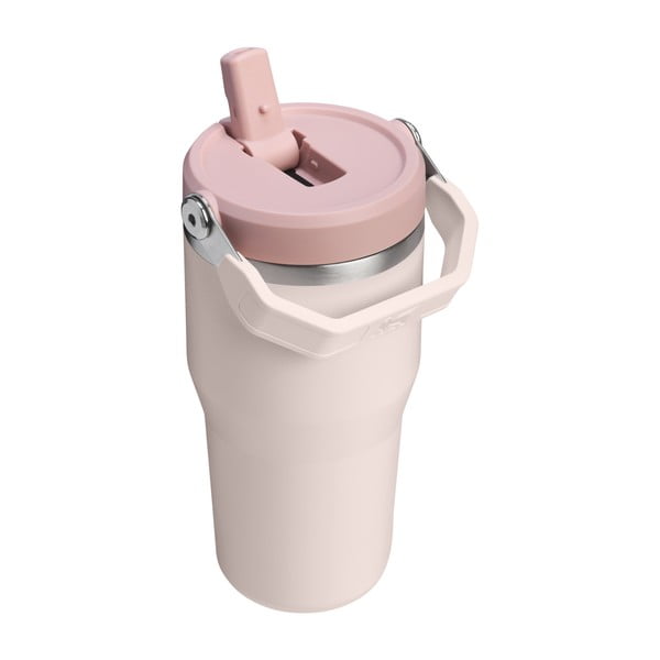 Svijetlo ružičasta termosica od nehrđajućeg čelika 600 ml IceFlow™ Flip Straw 2.0 Tumbler Rose Quartz – Stanley-image-1