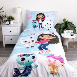 Dječja posteljina za krevet za jednu osobu od mikrovlakana 140x200 cm Gabby's Dollhouse "bubbles" – Jerry Fabrics