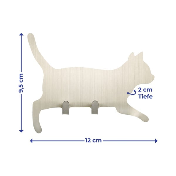 Samoljepljive kuke u setu od nehrđajućeg čelika 2 kom Cat – Maximex-image-2