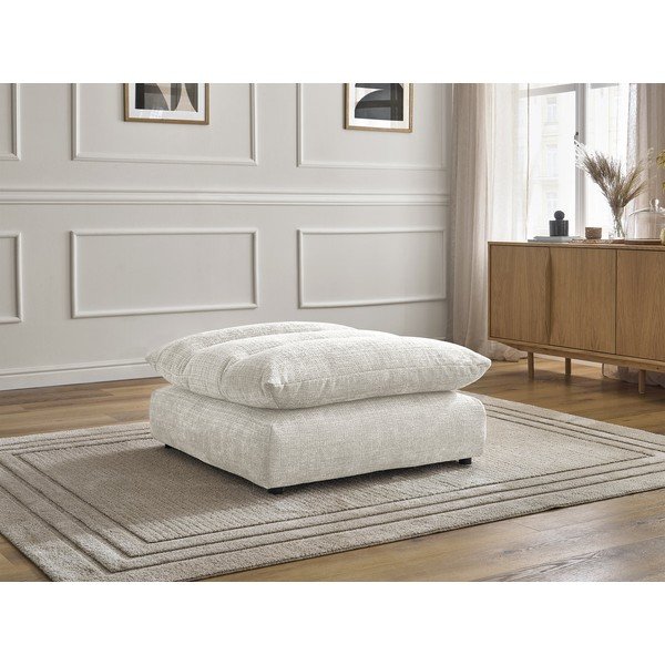 Bijeli tabure od šenila Neil – Bobochic Paris-image-1