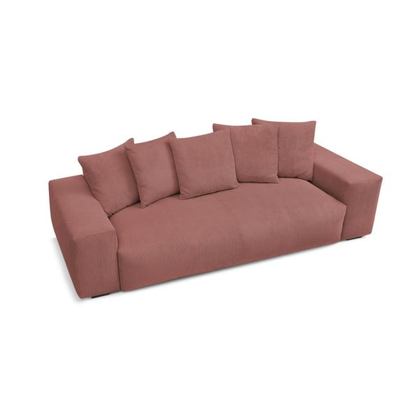 Svijetlo ružičasta sofa od samta 280 cm Voltaire – Bobochic Paris-image-3
