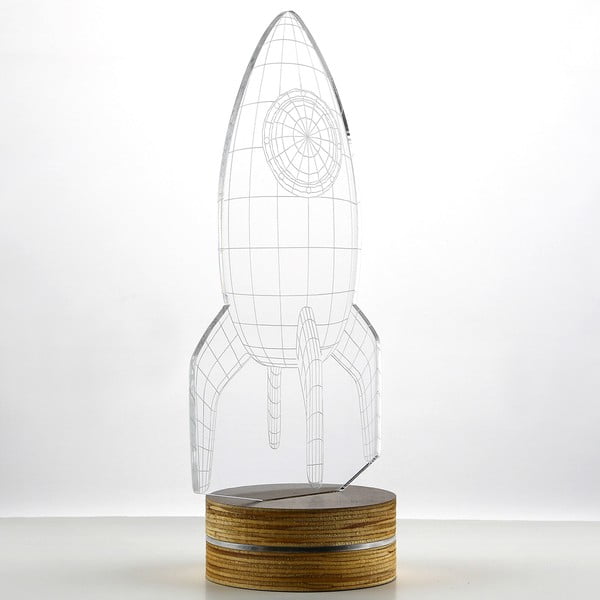 3D Rocket stolna lampa-image-1
