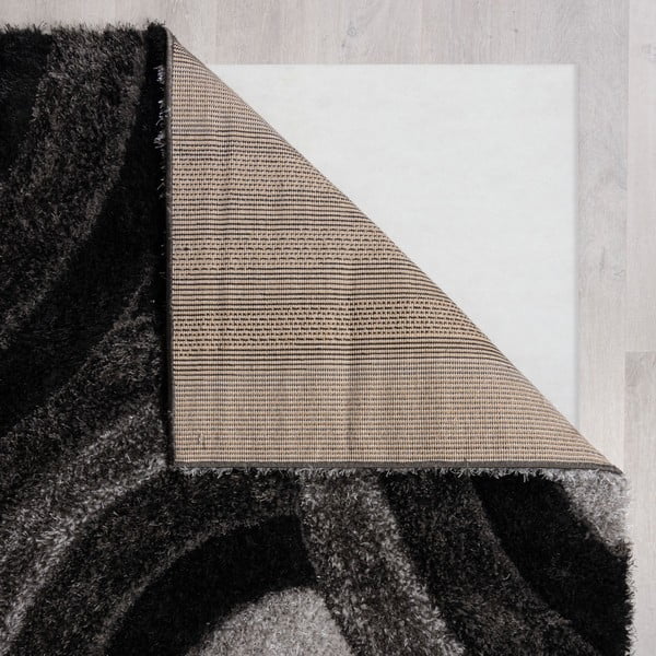 Crni/sivi ručno rađen tepih od recikliranih vlakna 160x230 cm Velvet – Flair Rugs-image-2
