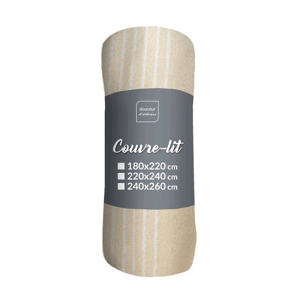 Bež prekrivač 220x240 cm Adele – douceur d'intérieur